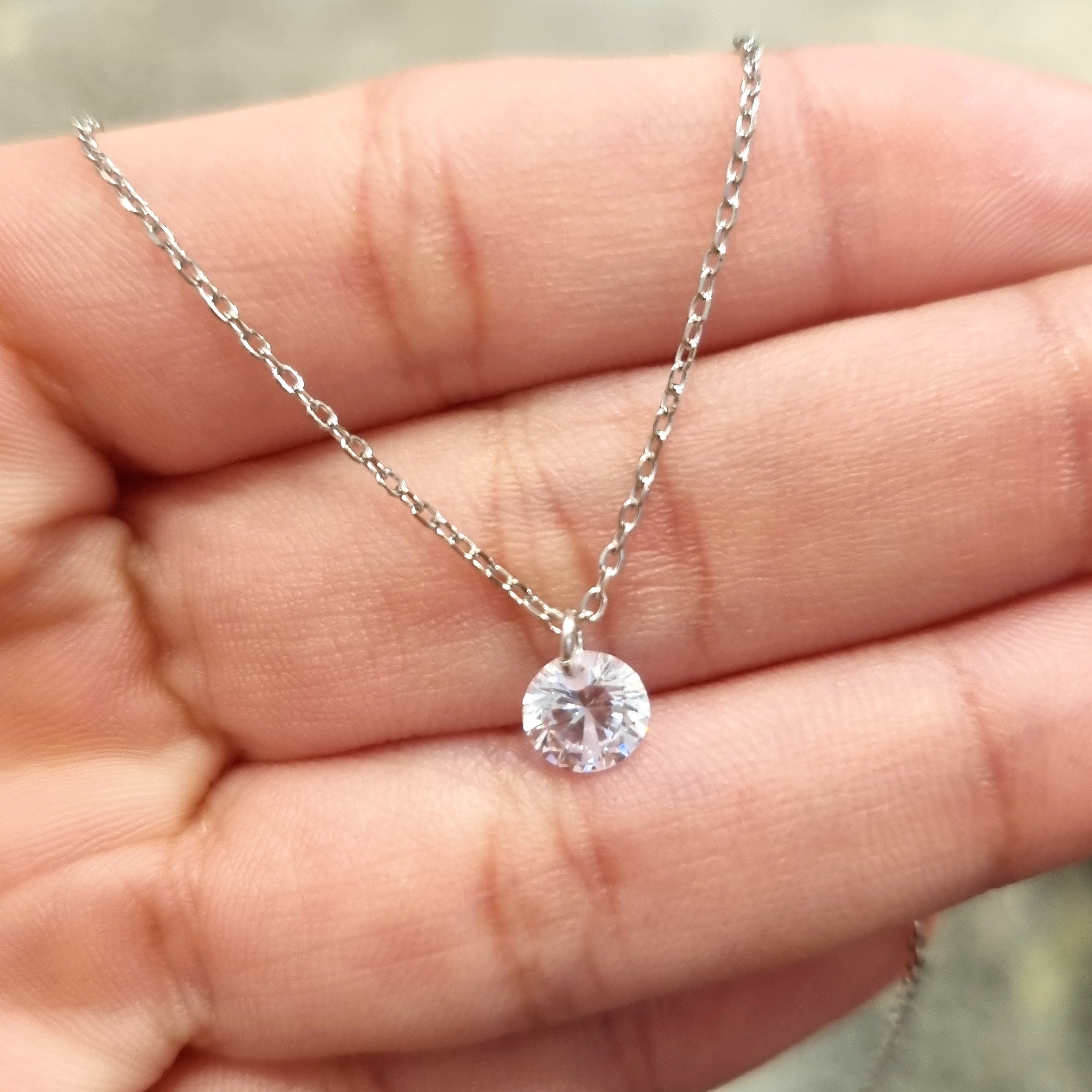 Collar Plata 925 Zirconia Circular