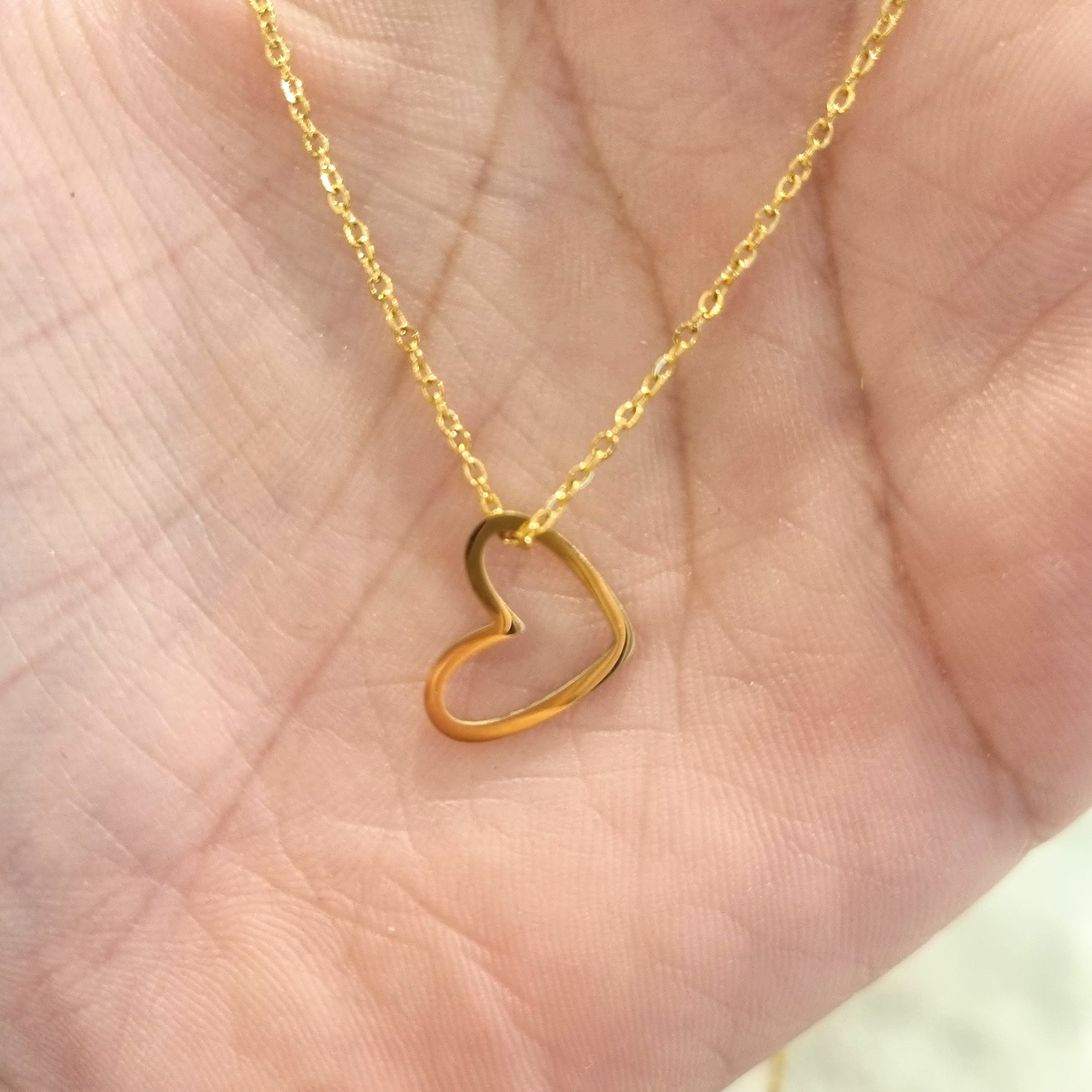 Collar Acero Inoxidable Corazon