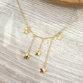 Collar Plata con Chapa de Oro Estrellitas