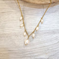 Collar Acero Inoxidable con 7 Perlas