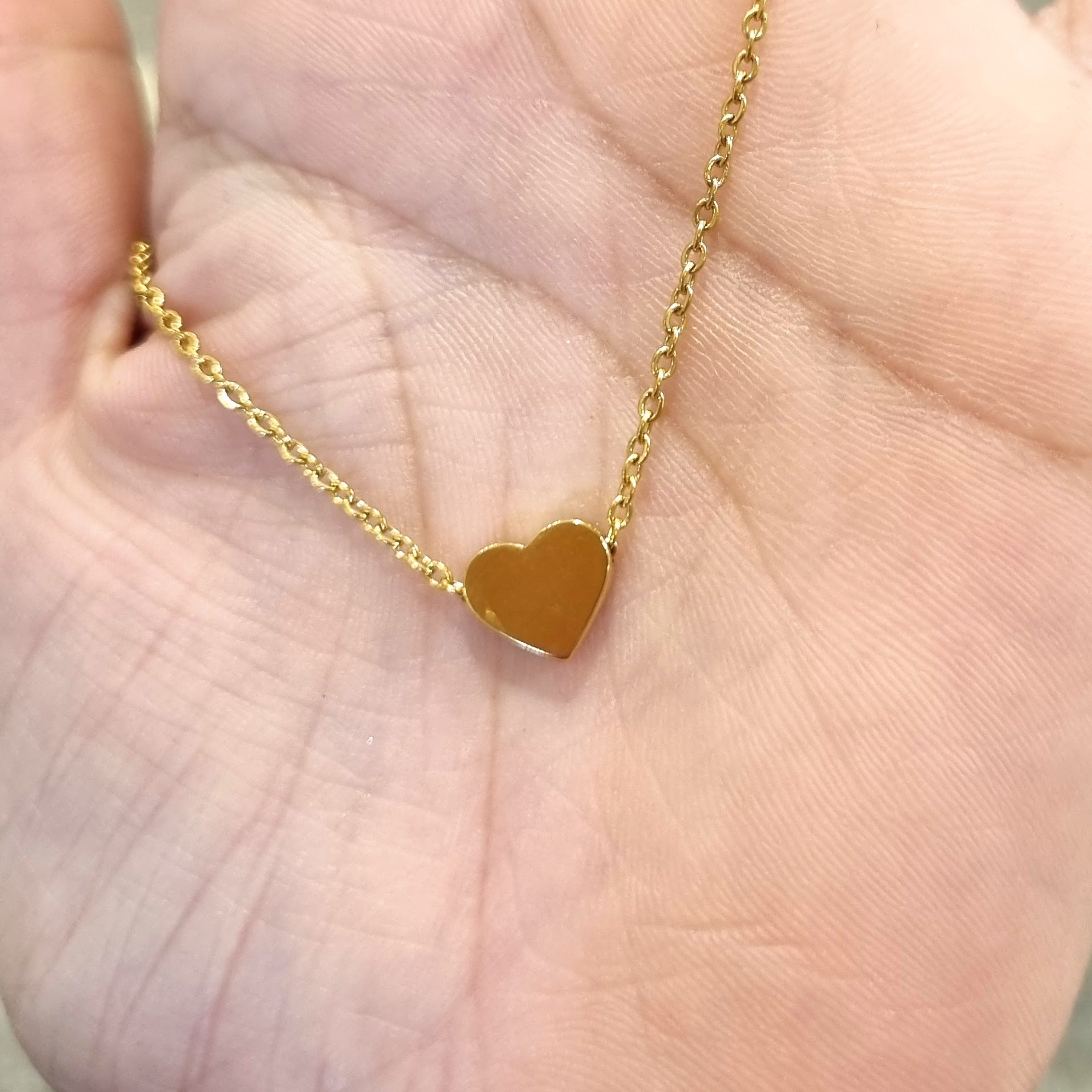 Collar Acero Inoxidable Corazon Chico