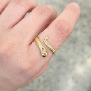 Anillo Acero Inoxidable Serpiente Sencillo