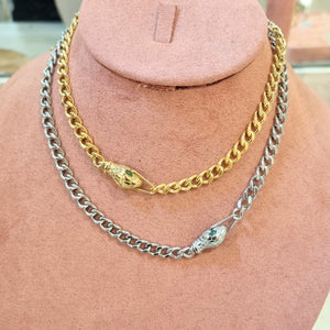 Collar Acero Inoxidable Serpiente