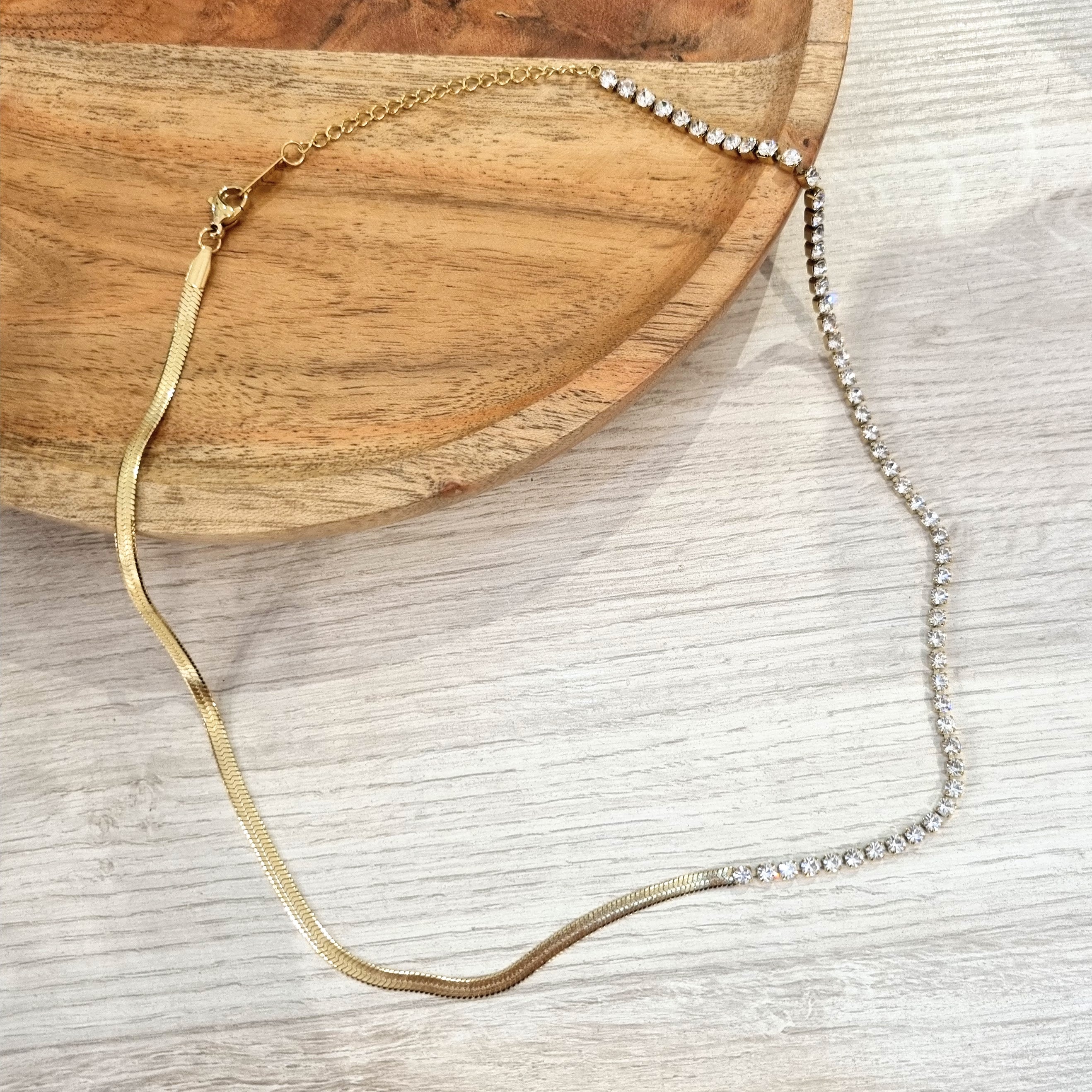 Collar Acero Inoxidable Plana y Crist