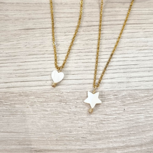 Collar Acero Inoxidable con Figura Madre Perla
