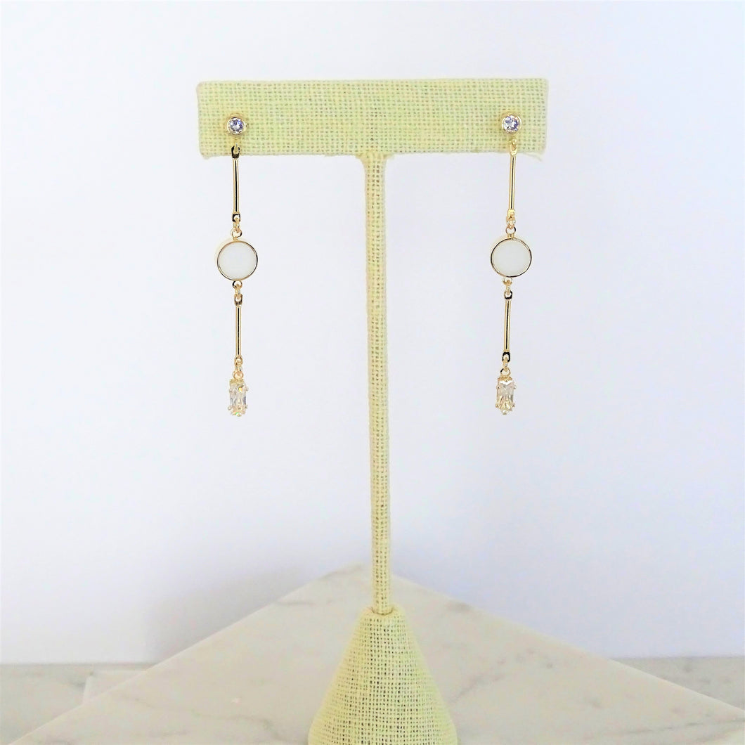 Aretes Dorados Chapa de Oro Largos