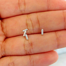 Cargar imagen en el visor de la galería, Aretes Plateados Mixtos Plata .925
