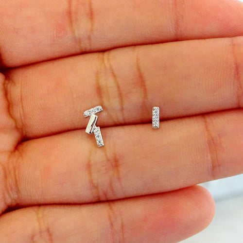 Aretes Plateados Mixtos Plata .925