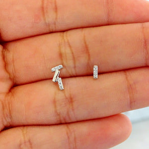 Aretes Plateados Mixtos Plata .925