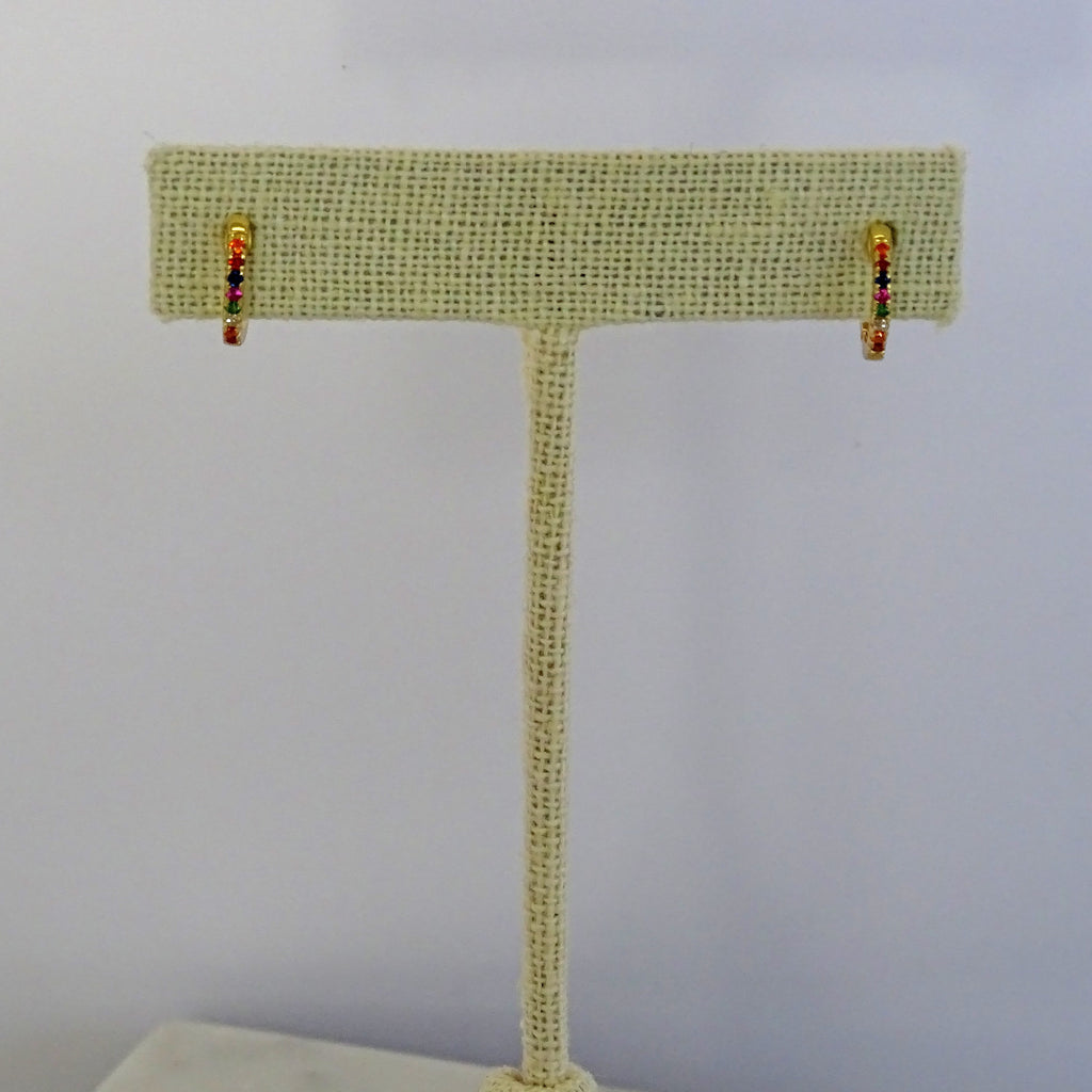 Huggies Dorados Multicolor Plata .925