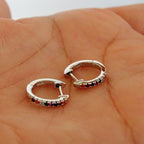 Huggies Plateados Multicolor Plata .925