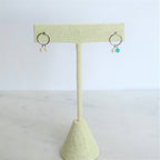 Aretes Plata con Verde