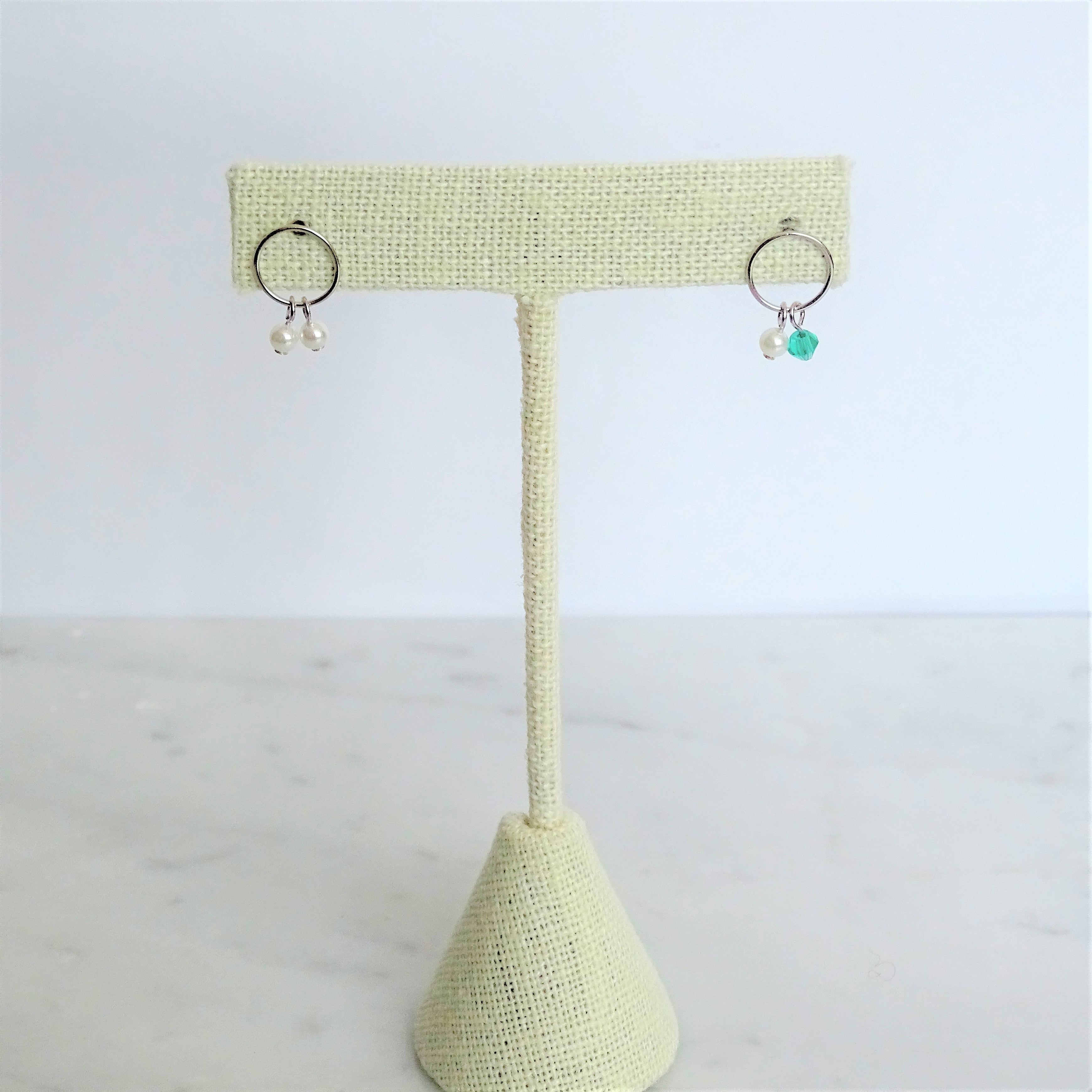 Aretes Plata con Verde