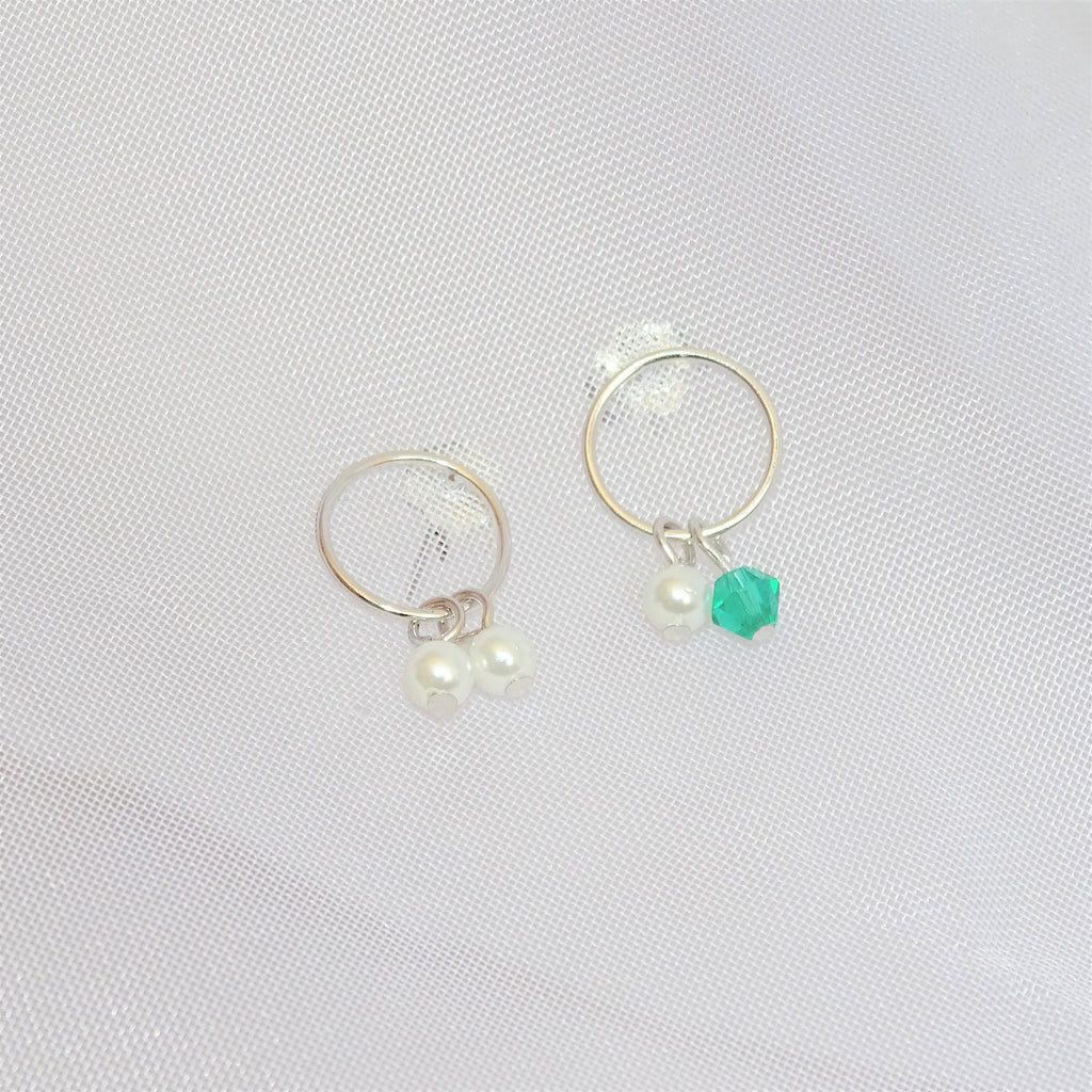 Aretes Plata con Verde