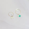 Aretes Plata con Verde