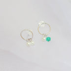 Aretes Plata con Verde