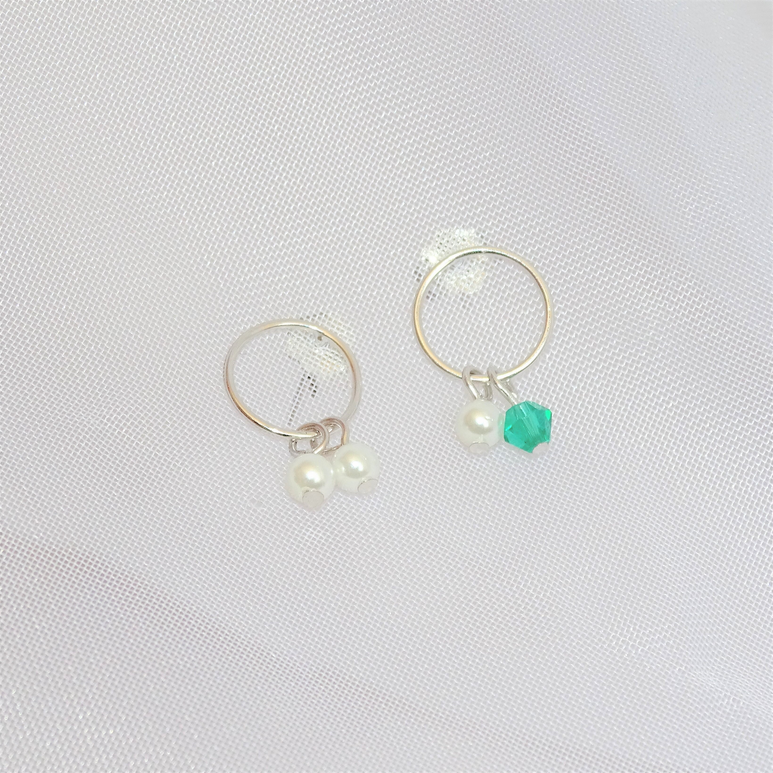 Aretes Plata con Verde