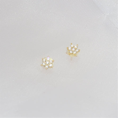 Aretes Dorados Flor Mini