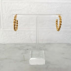 Arracadas doradas de Acero inoxidable Torcidas