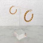 Arracadas doradas de Acero inoxidable Torcidas