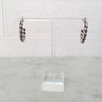 Arracadas Plateadas de Acero inoxidable Torcidas