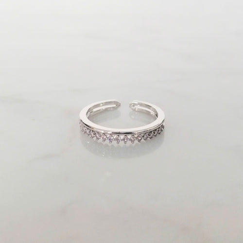 Anillo Chapa de Oro 14K Ajustable Doble
