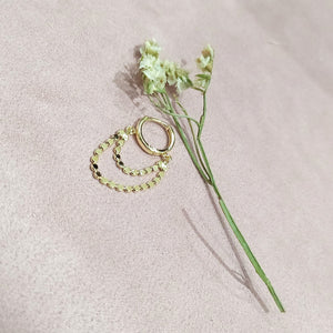 Arete para Piercing Chapa de Oro 24K Cadenitas