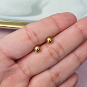 Aretes Acero Bolita