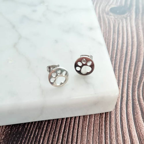 Aretes Acero Inoxidable Huella