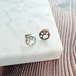 Aretes Acero Inoxidable Huella