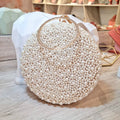 Bolsa Redonda con Perlas